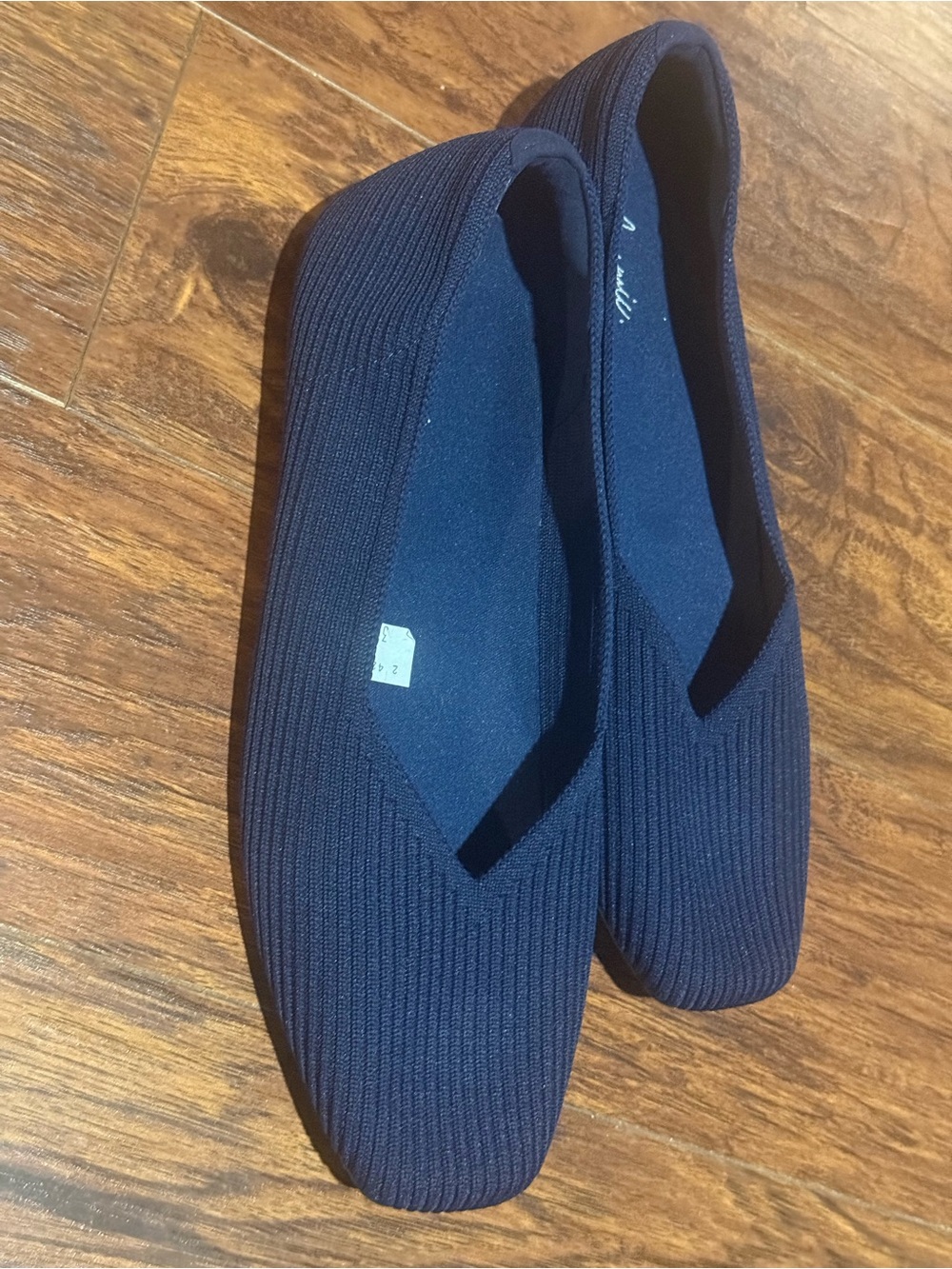 Source Unknown Navy Ribbed Knit Flats